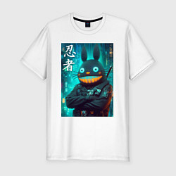 Футболка slim-fit Cyber Totoro - ninja, цвет: белый