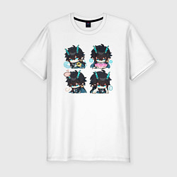 Мужская slim-футболка Дань Хэн стикеры