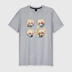 Мужская slim-футболка Авантюрин стикеры