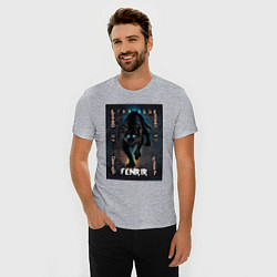 Футболка slim-fit Fenrir black vinyl, цвет: меланж — фото 2