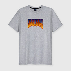 Мужская slim-футболка Doom logotype