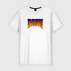 Мужская slim-футболка Doom logotype