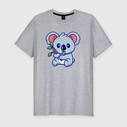 Мужская slim-футболка Коала