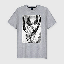 Футболка slim-fit Дандадан: Кэн Такакура, цвет: меланж