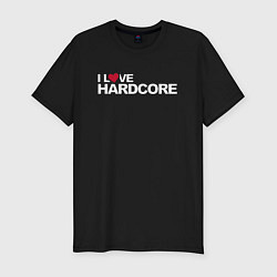 Футболка slim-fit I love hardcore, цвет: черный