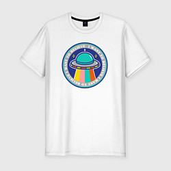Футболка slim-fit Want to believe, цвет: белый