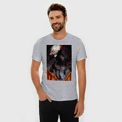 Футболка slim-fit Дандадан: Кэн Такакура, цвет: меланж — фото 2