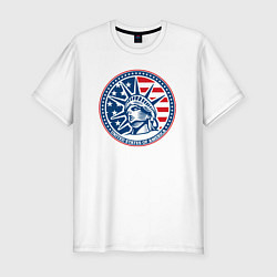 Футболка slim-fit USA flag New York, цвет: белый