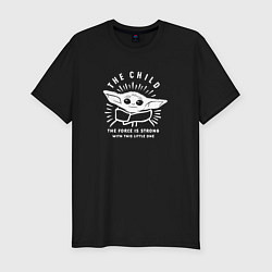 Футболка slim-fit The Force is strong - Грогу, цвет: черный