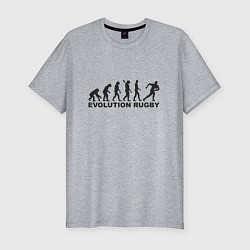 Мужская slim-футболка Эволюция регби