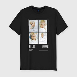 Футболка slim-fit Felix stray kids cute, цвет: черный