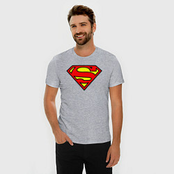 Футболка slim-fit Superman logo, цвет: меланж — фото 2