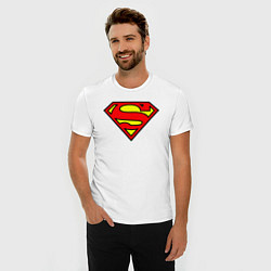 Футболка slim-fit Superman logo, цвет: белый — фото 2