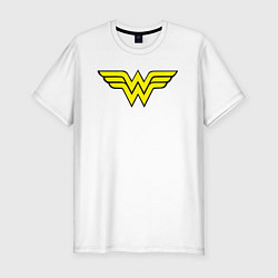 Футболка slim-fit Wonder woman logo, цвет: белый