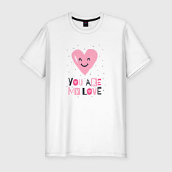 Мужская slim-футболка Ты моя любовь