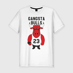Мужская slim-футболка Gangsta Bulls 23
