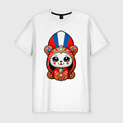 Футболка slim-fit Сувенир из России, цвет: белый