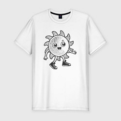 Мужская slim-футболка Солнечный человек