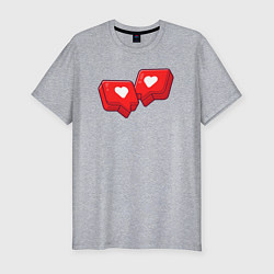 Мужская slim-футболка Love like