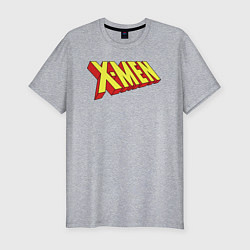 Мужская slim-футболка Люди икс лого