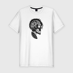 Футболка slim-fit Punks skulls, цвет: белый