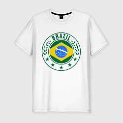 Футболка slim-fit Brazil 2014, цвет: белый