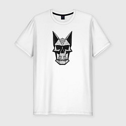 Мужская slim-футболка Skull symbol