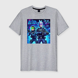 Футболка slim-fit Rick and Morty - cosmic special forces, цвет: меланж