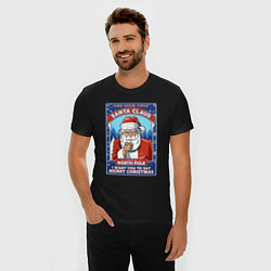 Футболка slim-fit Santa Claus north pole, цвет: черный — фото 2