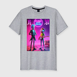 Футболка slim-fit Rick and Morty - neon fantasy, цвет: меланж