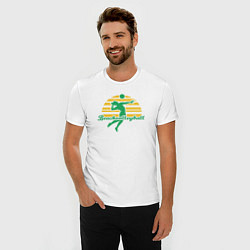 Футболка slim-fit Beach volley, цвет: белый — фото 2