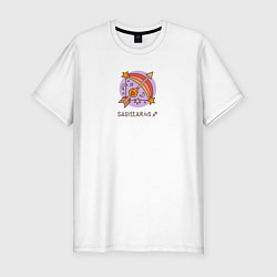 Футболка slim-fit Знак зодиака Стрелец, цвет: белый