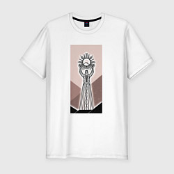 Футболка slim-fit Фатима держит солнце, цвет: белый