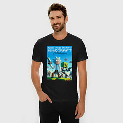 Футболка slim-fit Rick and Morty Minecraft - collaboration, цвет: черный — фото 2