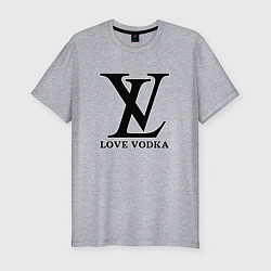 Футболка slim-fit Love vodka, цвет: меланж