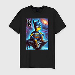 Футболка slim-fit Batbart - ai art fantasy, цвет: черный