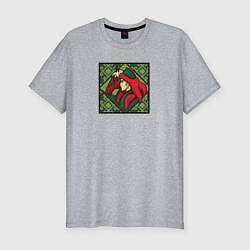 Футболка slim-fit Батыр и лошадь, цвет: меланж