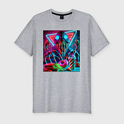 Мужская slim-футболка Последствие употребления фастфуда