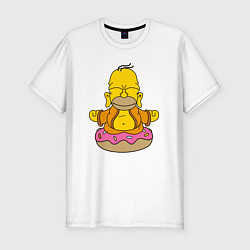 Мужская slim-футболка Homer yoga