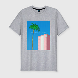 Футболка slim-fit Калифорния вайб, цвет: меланж