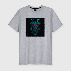 Мужская slim-футболка Японская маска самурая