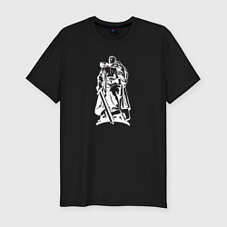 Футболка slim-fit Советский Воин - освободитель, цвет: черный