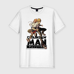 Мужская slim-футболка Denji and Power