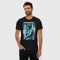 Футболка slim-fit Античный персонаж на фоне колонн, цвет: черный — фото 2