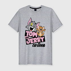 Футболка slim-fit Tom and Jerry, цвет: меланж