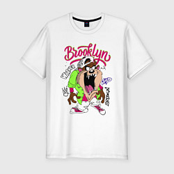 Футболка slim-fit Тасманский дьявол - Taz, цвет: белый