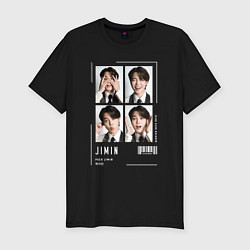 Футболка slim-fit Jimin bts 4cut, цвет: черный