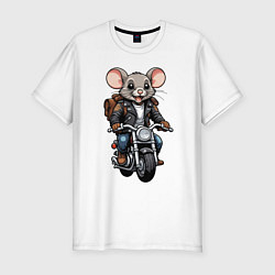 Мужская slim-футболка Biker mice