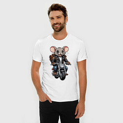 Футболка slim-fit Biker mice, цвет: белый — фото 2