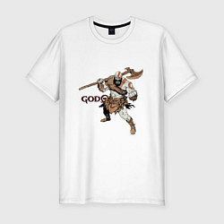 Футболка slim-fit Кратос - God Of War, цвет: белый